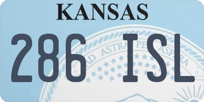 KS license plate 286ISL