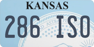 KS license plate 286ISO