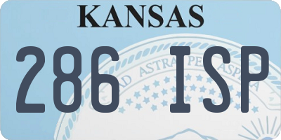 KS license plate 286ISP