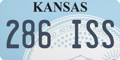 KS license plate 286ISS