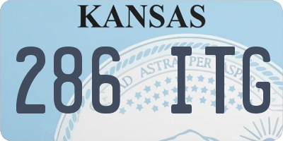 KS license plate 286ITG