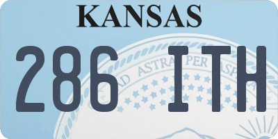 KS license plate 286ITH