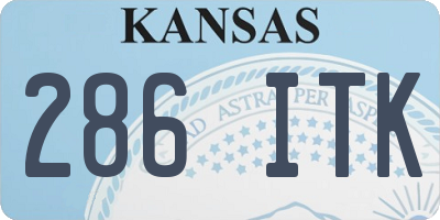 KS license plate 286ITK