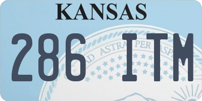 KS license plate 286ITM