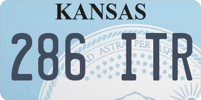 KS license plate 286ITR