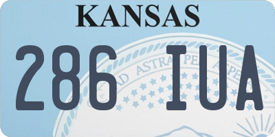 KS license plate 286IUA