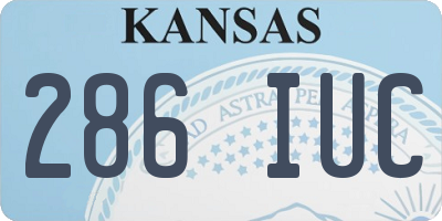 KS license plate 286IUC