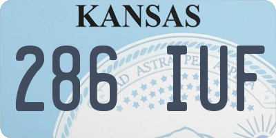 KS license plate 286IUF