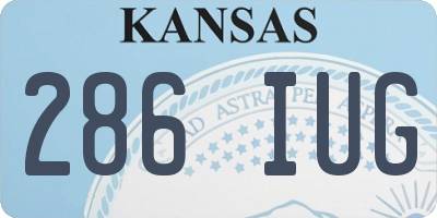 KS license plate 286IUG