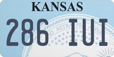KS license plate 286IUI