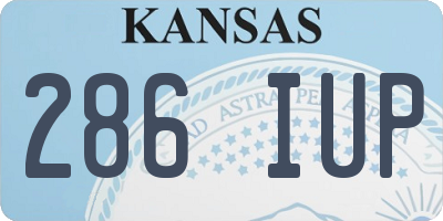 KS license plate 286IUP