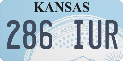 KS license plate 286IUR
