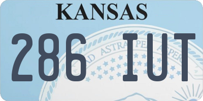 KS license plate 286IUT