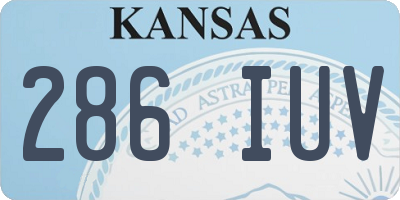 KS license plate 286IUV