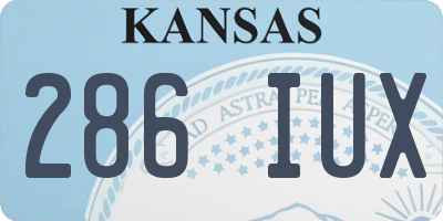 KS license plate 286IUX