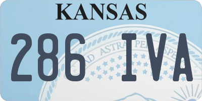 KS license plate 286IVA