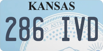 KS license plate 286IVD