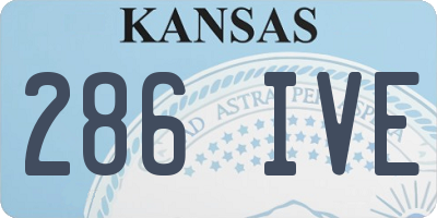 KS license plate 286IVE