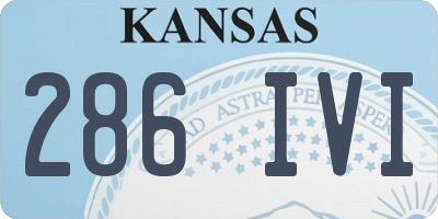KS license plate 286IVI