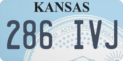 KS license plate 286IVJ