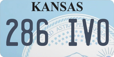 KS license plate 286IVO