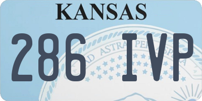 KS license plate 286IVP