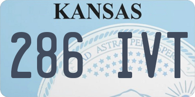 KS license plate 286IVT