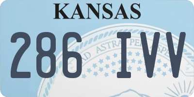KS license plate 286IVV