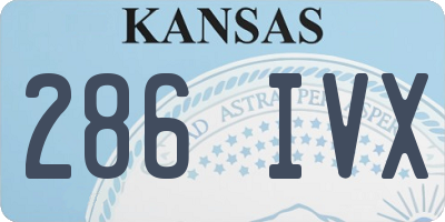 KS license plate 286IVX