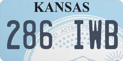 KS license plate 286IWB