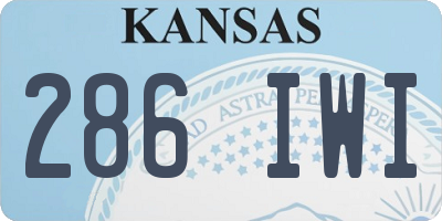 KS license plate 286IWI