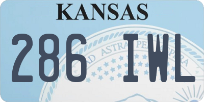 KS license plate 286IWL