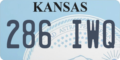 KS license plate 286IWQ