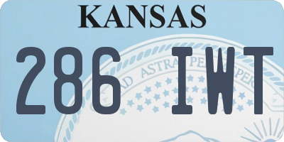 KS license plate 286IWT