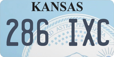 KS license plate 286IXC