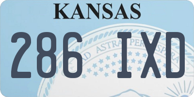 KS license plate 286IXD