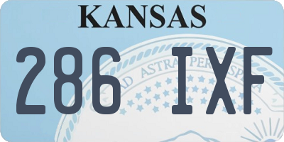 KS license plate 286IXF