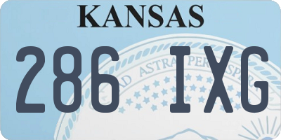 KS license plate 286IXG