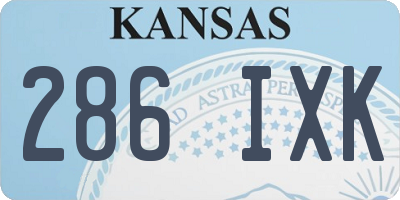 KS license plate 286IXK