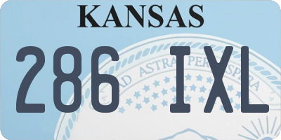 KS license plate 286IXL