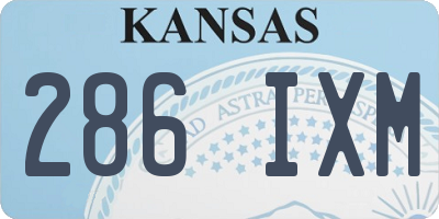 KS license plate 286IXM