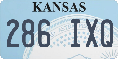 KS license plate 286IXQ