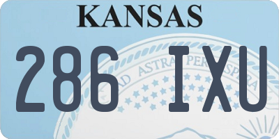 KS license plate 286IXU