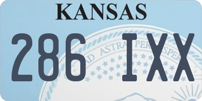 KS license plate 286IXX