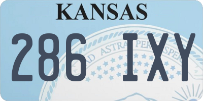 KS license plate 286IXY