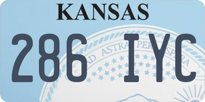 KS license plate 286IYC