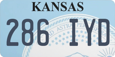 KS license plate 286IYD