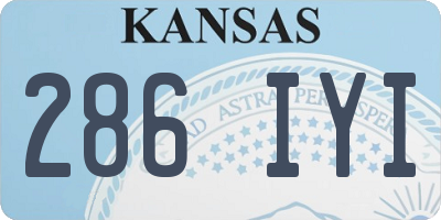 KS license plate 286IYI