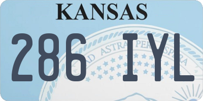KS license plate 286IYL