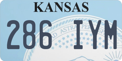 KS license plate 286IYM